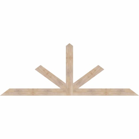Ekena Millwork Saratoga Smooth Timber Gable Bracket, Douglas Fir, 108"W x 40"H x 1 1/2"D x 5 1/2"F, 9/12 Pitch GBW108X40X0206SAR00SDF